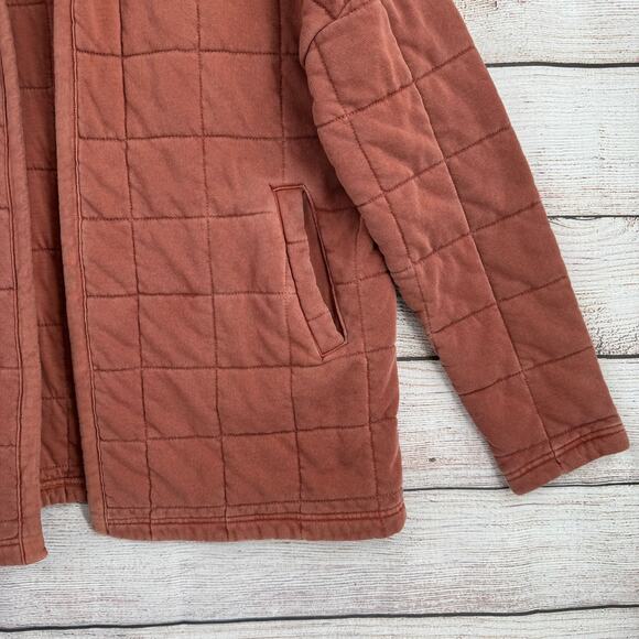 World Market Quilted Jacket Women's S/M Clay Open Front Pockets - Picture 6 of 8